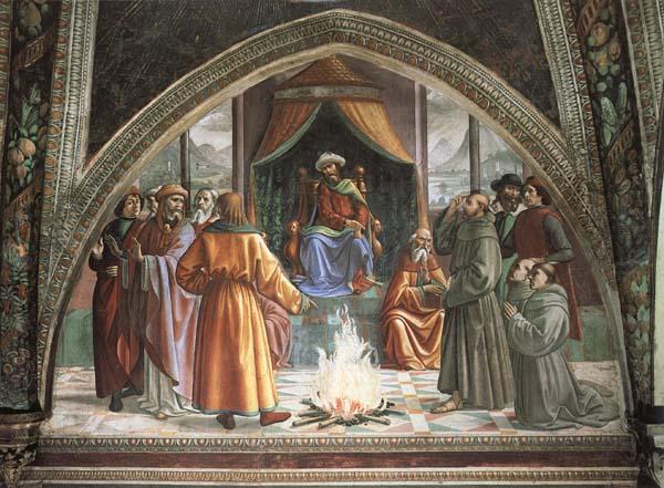 Domenicho Ghirlandaio Feuerprobe des Hl.Franziskus vor dem Sultan china oil painting image